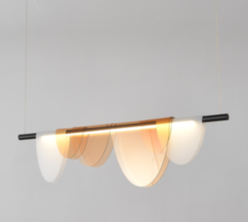 Люстра подвесная Sonna 119100P/AS LED 27W 3000K+6000K/ matt black+amber