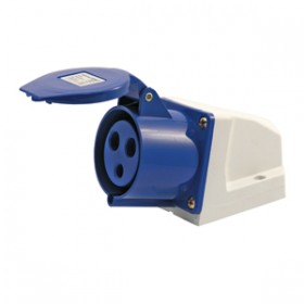 Розетка прямая стационарная защищенная наружная 2Р+РЕ 32А 220В IP44 (10шт.) 1кор.=60шт.