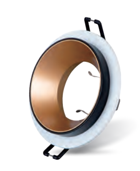 Св-к встр. Белый+Черное золото GU10 Φ92*H36mm 220V Без ламп (100шт)