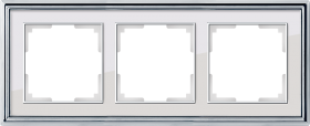 WL хром/белый 3 рамка WL17-Frame-03