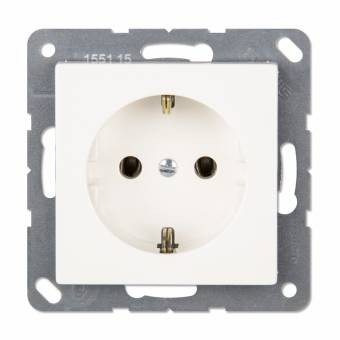Jung Серия ECO Profi. Розетка 16АХ, 250V~ белая