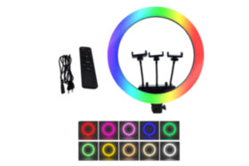 Кольцевая селфи лампа RGB JJ18
