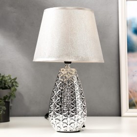 Лампа настольная 16417/1SL E14 40Вт серебро 22х22х38 см   5469647