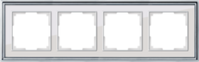 WL хром/белый 4 рамка WL17-Frame-04