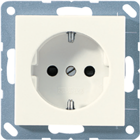 Jung Серия ECO Profi. Штепсельная розетка SCHUKO 16A 250V~ с заземлением; слоновая кость