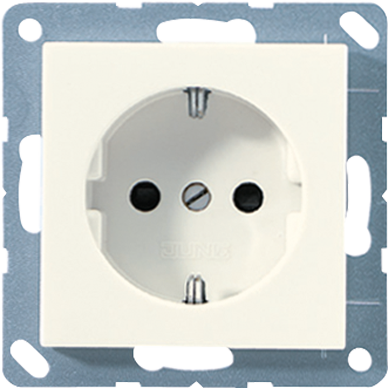 Jung Серия ECO Profi. Штепсельная розетка SCHUKO 16A 250V~ с заземлением; слоновая кость