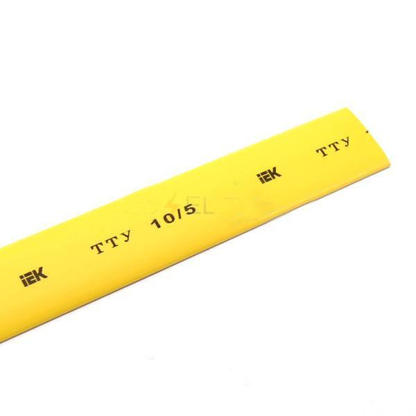 IEK Термоусадка ТТУ, 10/5 мм, (2:1),желтая, длина 1 м, IEK (ИЭК), UDRS-D10-1-K05