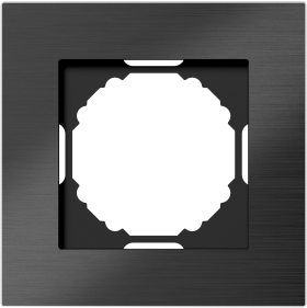 Рамка 1-я, Natural чёрный алюминий, серия A07