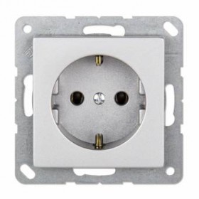 Jung Серия ECO Profi. Штепсельная розетка SCHUKO 16A, 250V~; алюминий