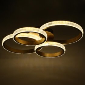 Люстра с ПДУ 88003/4 LED 148Вт 3000-6000К диммер золото 82х64х14 см   4941098