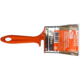 Кисть плоская Bohrer &quot;Эмали&quot;  25 мм (натур. щетина 45 х10 мм) оранж. пластиковая рукоятка (720/12)