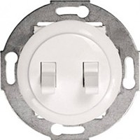 Выключатель 2-рычажковый проходной 10 A. 250 B (бел.)