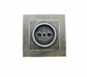 REV Розетка с/п б/з 1-местная серия Palazzo Vintage, золото патина, düwi