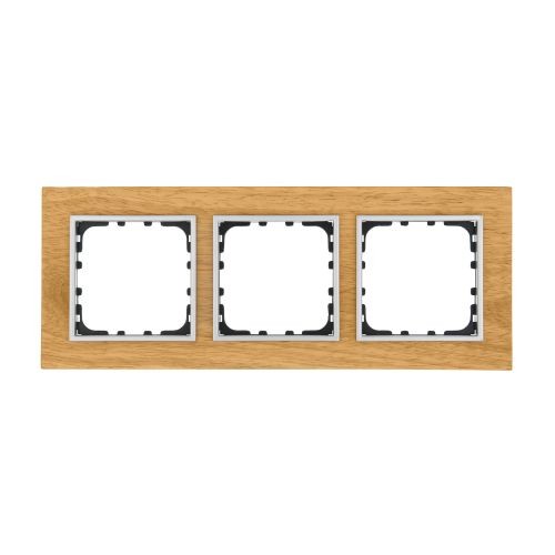 Рамка 3-постовая из натурального светлого дерева (дуб) LK60 (1/5шт) 1кор.=50шт