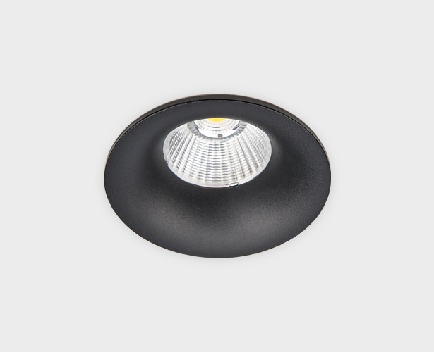 IT06-6016 black, 12W LED, 3000K светильник встраиваемый светодиодный IP44 Ra>80 d84х80mm