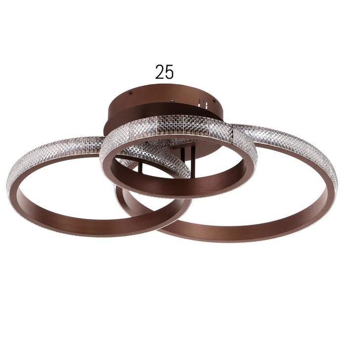 Люстра с ПДУ 88005/3 LED 125Вт 3000-6000К диммер кофе 83х64х19 см   4941100