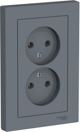 Розетка 2-м б/з грифель AtlasDesign