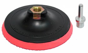 Тарелка опорная Bohrer 125 мм (крепление на липучке) (для дрели) для кругов абразивных самозацепных (100/25/1)