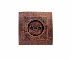 REV Розетка с/п б/з 1-местная серия Palazzo Vintage, медь патина, düwi