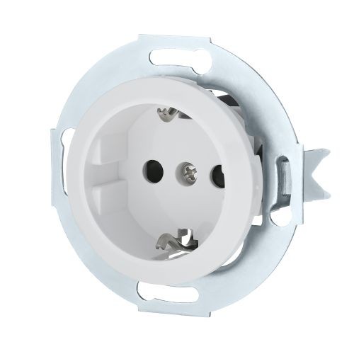 Розетка с з/к, со шторками (бел.) LK Vintage (16шт.) 1кор.=160шт.