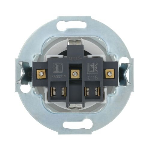 Розетка с з/к, со шторками (бел.) LK Vintage (16шт.) 1кор.=160шт.