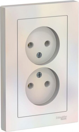 Розетка 2-м б/з жемчуг AtlasDesign