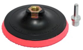 Тарелка опорная Bohrer 150 мм (крепл на липучке Velcro) (для УШМ М14 +переходник на дрель) для кругов абр самозацеп (100/25/1)