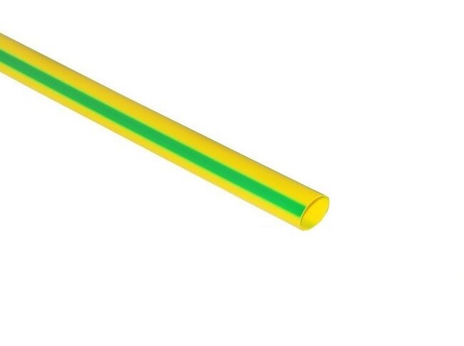 Термоусадка ТТУ, 8/4 мм, (2:1),желто-зеленая, длина 1 м, IEK (ИЭК), UDRS-D8-1-K52