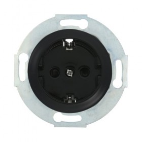 Розетка с з/к, со шторками (черн.) LK Vintage (16шт.) 1кор.=160шт.