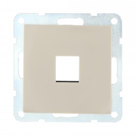 Накладка с суппортом розетки компьютерной (матовый бежевый) LK80