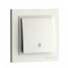 MONO Механизм  Выкл 1 клавишный проходной Белый