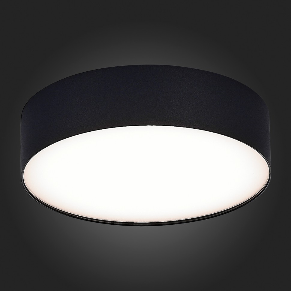 ST606.442.27 Светильник потолочный Черный LED 1*27W 4000K 2 340Lm Ra>85 120° IP20 D220xH55 185-265V