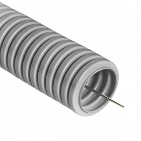 ПВх труба гофр. серая 20 (100м) РУВИНИЛ
