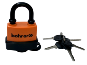 Замок навесной Bohrer ВС2-81 (дужка сталь, 3 ключа) (корпус чугун) (с подвес) (24/1)