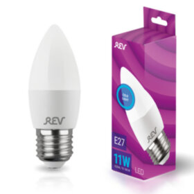 REV Лампа сд C37 Е27 11W, 6500K, холодный свет