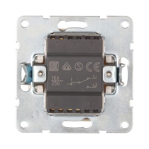 Переключатель 1-кл.. на 2 направления (сх.6) 16 A. 250 B (беж.) LK60 1 кор.=200 шт.