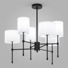 60162/6 Потолочная люстра с тканевыми абажурами черный