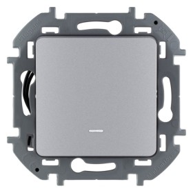 Механизм выключателя 1-кл. Inspiria 1445145 10А IP20 250В 10AX с подсветкой / индикацией алюм. Leg 6