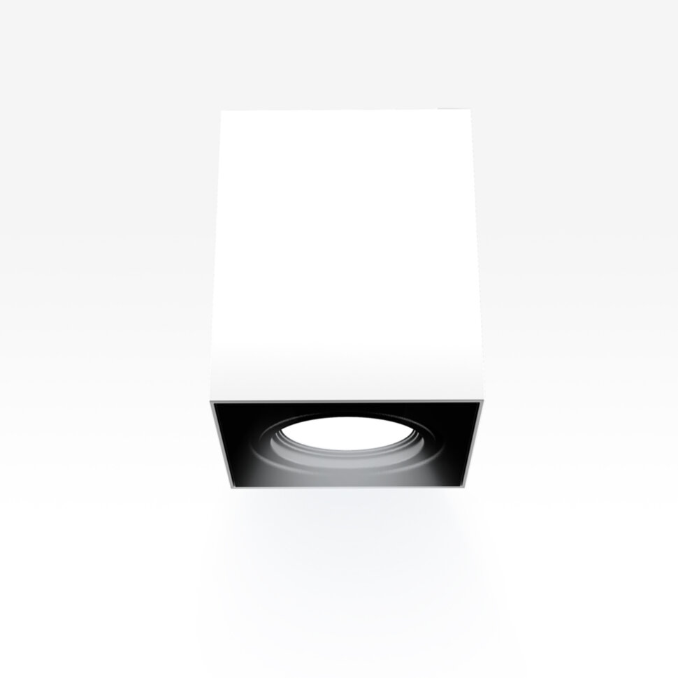 Светильник накладной ARTON, квадрат, 80х80х100, GU10, алюминий, черный/белый, Ritter