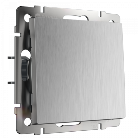 WL Выключатель 1кл проходной (cеребряный рифленый)