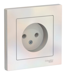 Механизм розетки 1-м СП AtlasDesign скрытый монтаж без заземл. жемчуж. SchE ATN000440