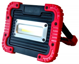 REV Аккумуляторный сд прожекторный фонарь 15W COB, 3000мАч, 1100Лм, RGB-режим, м+70Лм, IP65, RItter