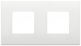 НАКЛАДКА CLASSIC НА 4 МОДУЛЯ (2+2) РАССТОЯНИЕ МЕЖДУ ЦЕНТРАМИ 71ММ БЕЛАЯ