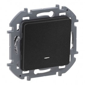 Механизм выключателя 1-кл. Inspiria 1445146 10А IP20 250В 10AX с подсветкой /индикацией антрацит Le