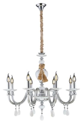 8250/8W CHROME+WHITE (1) Люстра