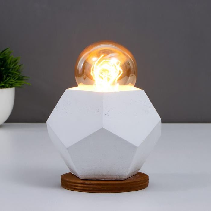 Настольная лампа 16697/1 E27 60Вт белый 10х10х10 см 6907855