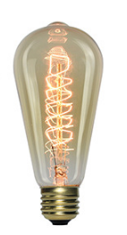 Лампа ST64 40w e27 спираль (лампа накаливания)