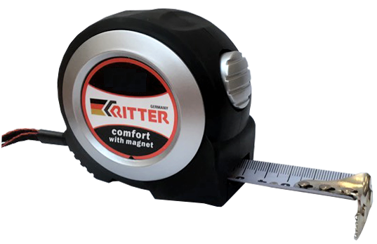 Рулетка Ritter Comfort измерительная  3м х 16мм, автостоп, магнит, обрезиненная ударопрочная (120/12/1)