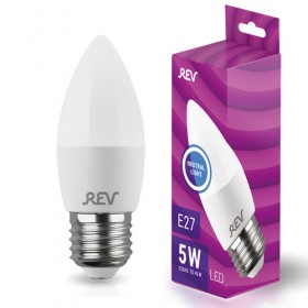 REV Лампа сд C37 Е27 5W, 4000K, дневной свет