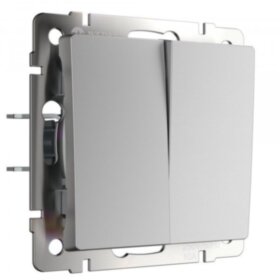 WL Выключатель 2кл (серебряный)